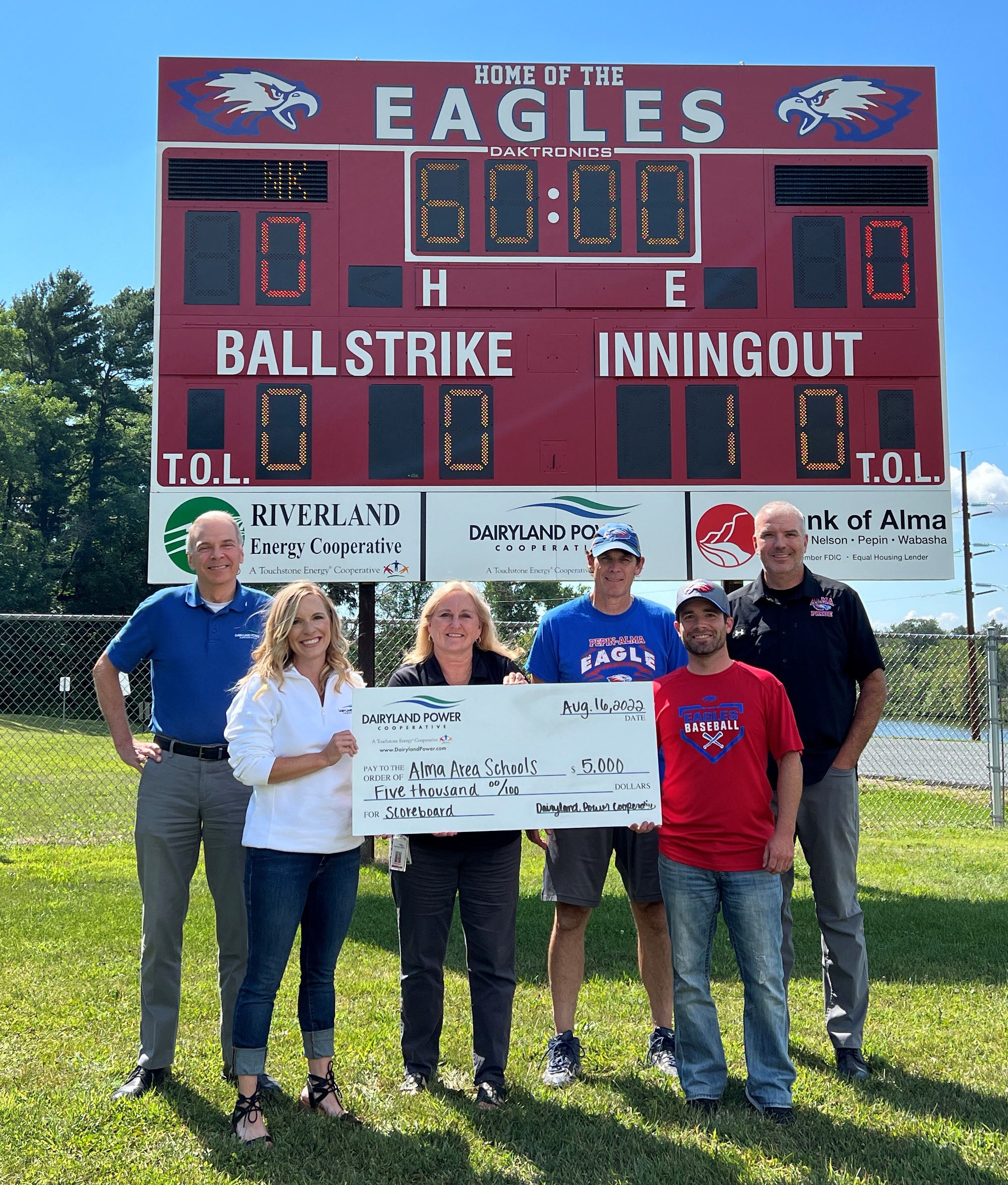 Dairyland Supports New Scoreboard in Alma Dairyland Power Cooperative